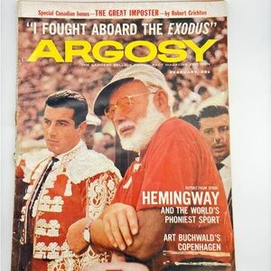 Argosy Short Story Magazine, February 1960 Rare Hemingway